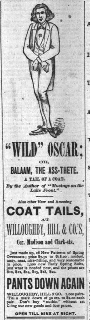Oscar Wilde: Pants Down Again
